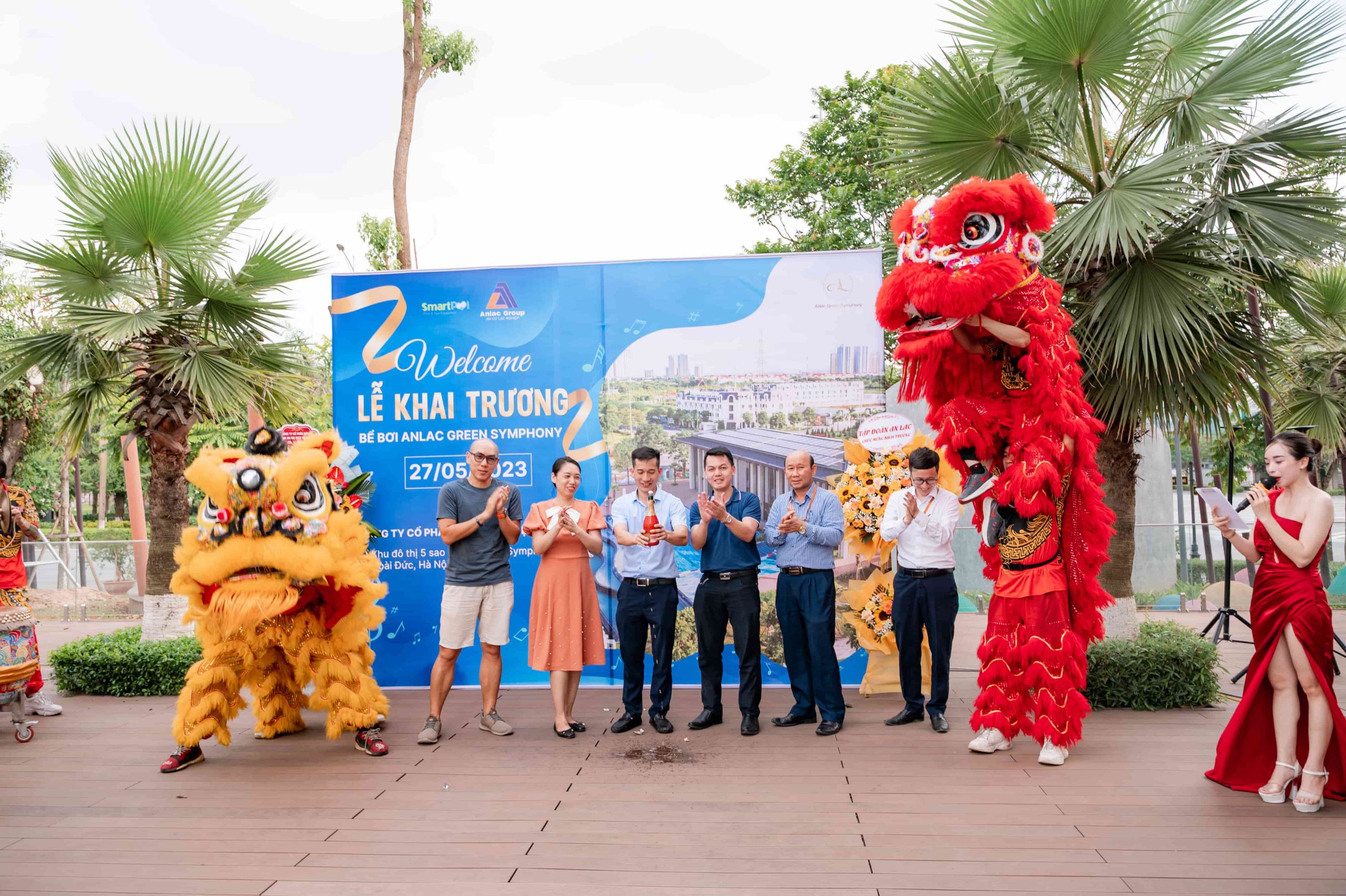 Chủ đầu tư Anlac Group tưng bừng khai trương Bể bơi Clubhouse Khu đô thị 5 sao Anlac Green Symphony